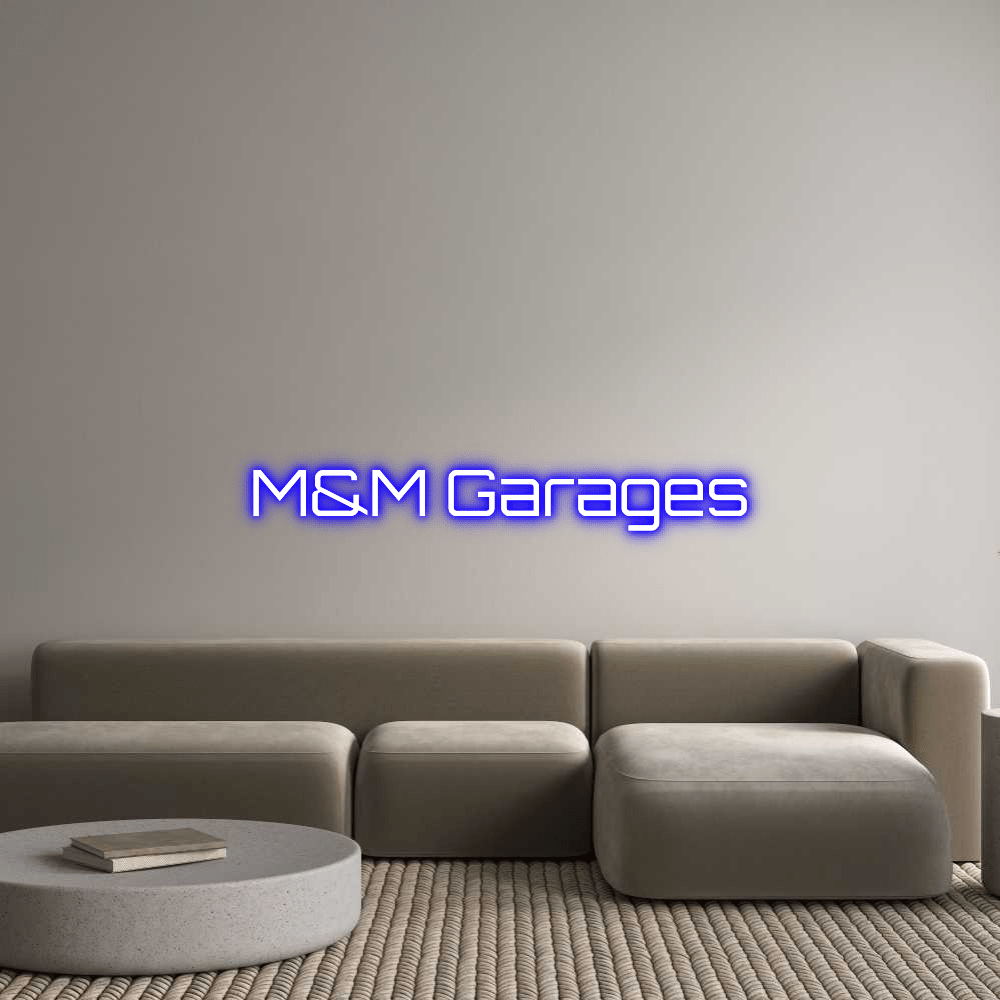 Custom Neon Sign Online Editor M&M Garages - Planet Neon