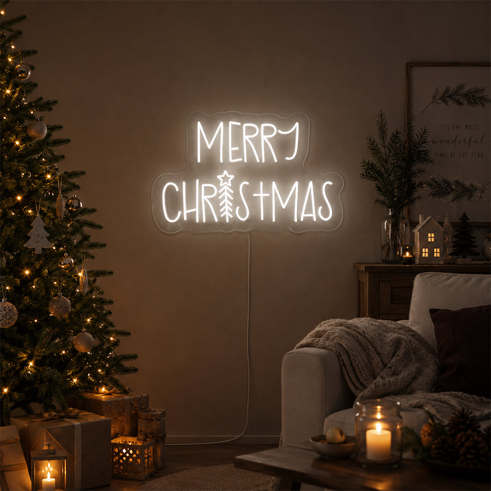 Enseigne de néon conduit de Noël joyeux - Made à Londres de Noël de Noël