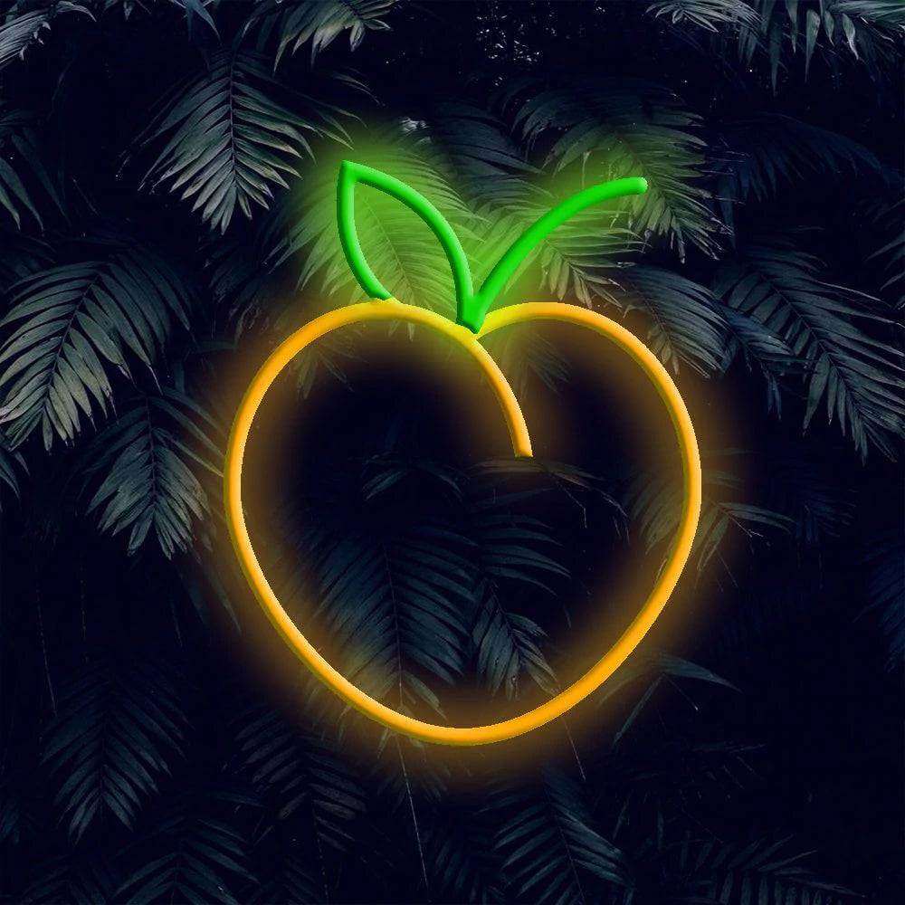 Peach LED Neon Sign - Made in London Food Restauranter Neon Signs - Planet Neon