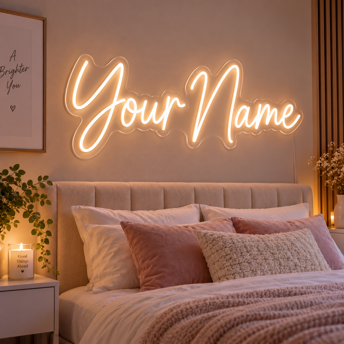 Sinal de néon com logotipo personalizado - AI Designer