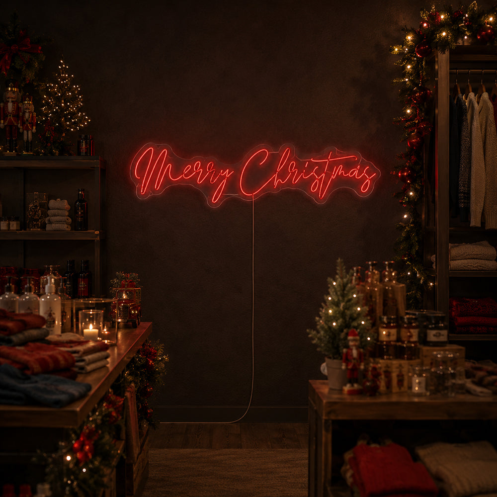 Merry Christmas LED-valokyltit - Valmistettu Lontoossa Joulun valokyltit