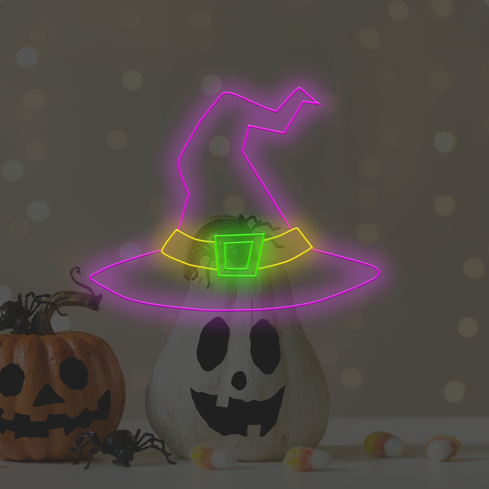 Heksehat - Halloween LED neonskilt lavet i London