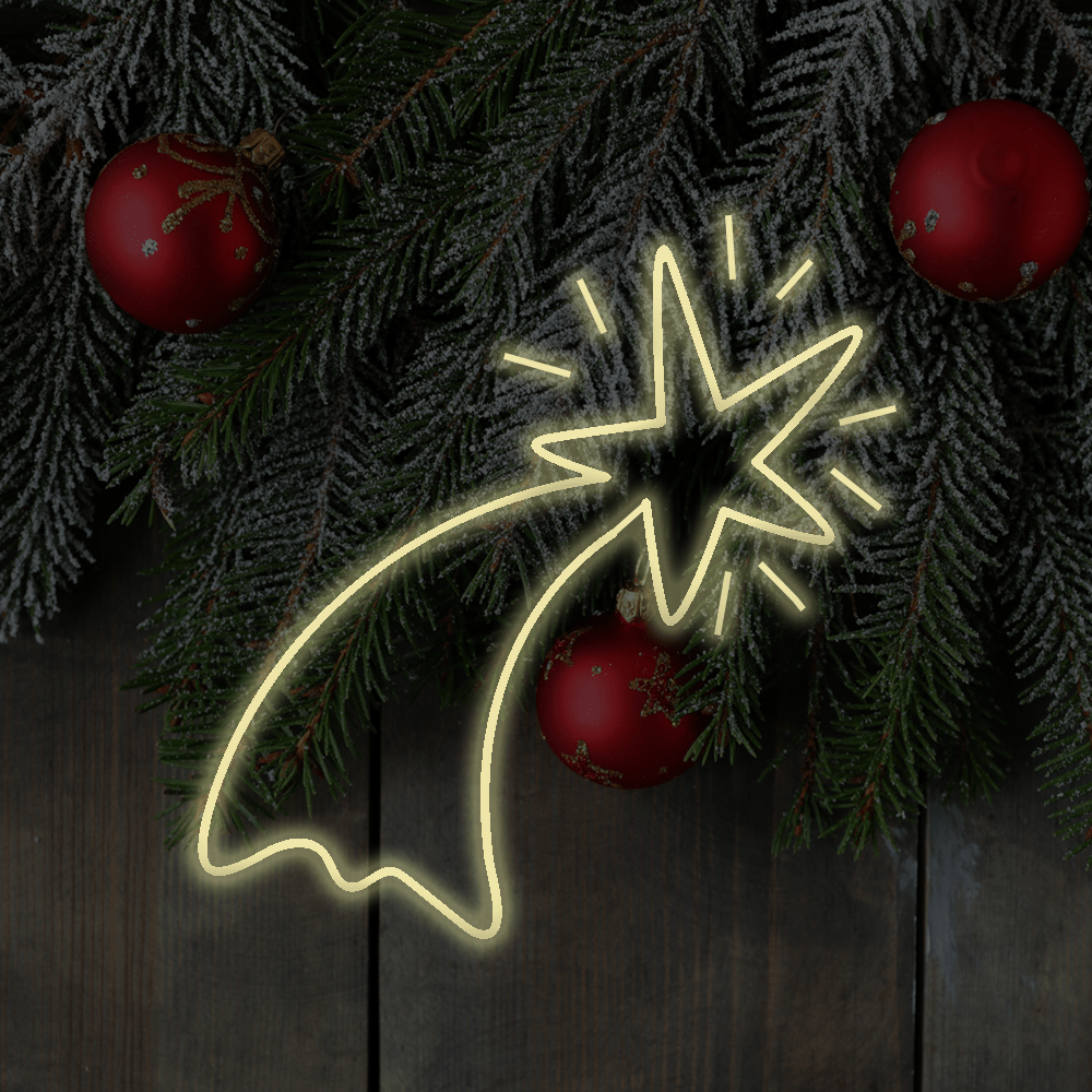 Bethlehem Star LED-valokyltti - Made in London Christmas Neon Signs - Planet Neon