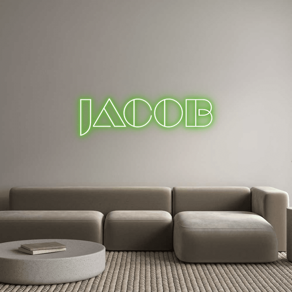 Custom Neon Sign Online Editor Jacob - Planet Neon