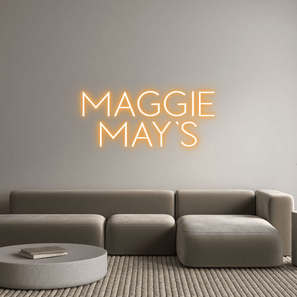 Custom Neon Sign Online Editor MAGGIE MAY'S - Planet Neon