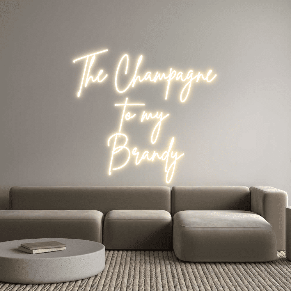 Custom Neon Sign Online Editor The Champagne t... - Planet Neon