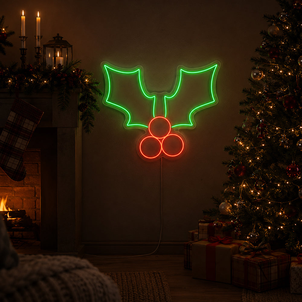 Le gui de Noël SIGNER LEON - MADE À LONDON DÉCORATION DES SIGNES DE NÉON