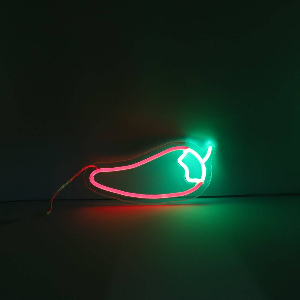 Chilli Pepper LED Neon-skilt - Laget i London Matrestauranter Neonskilt - Planet Neon
