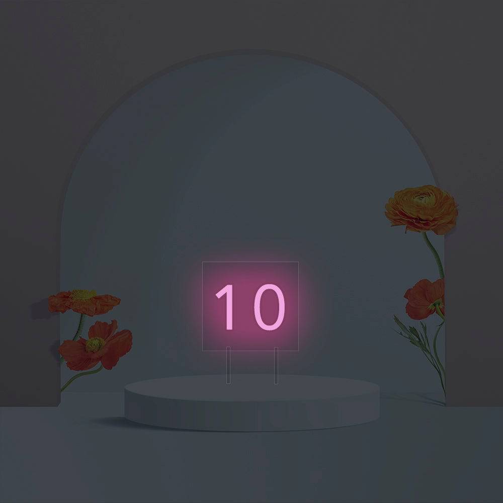 Vapaasti seisova pöytävalokyltti - Planet Neon